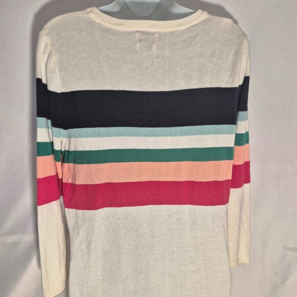 VAN HEUSEN stylish Knit sweater, colorful stripes in size Medium - Picture 8 of 12